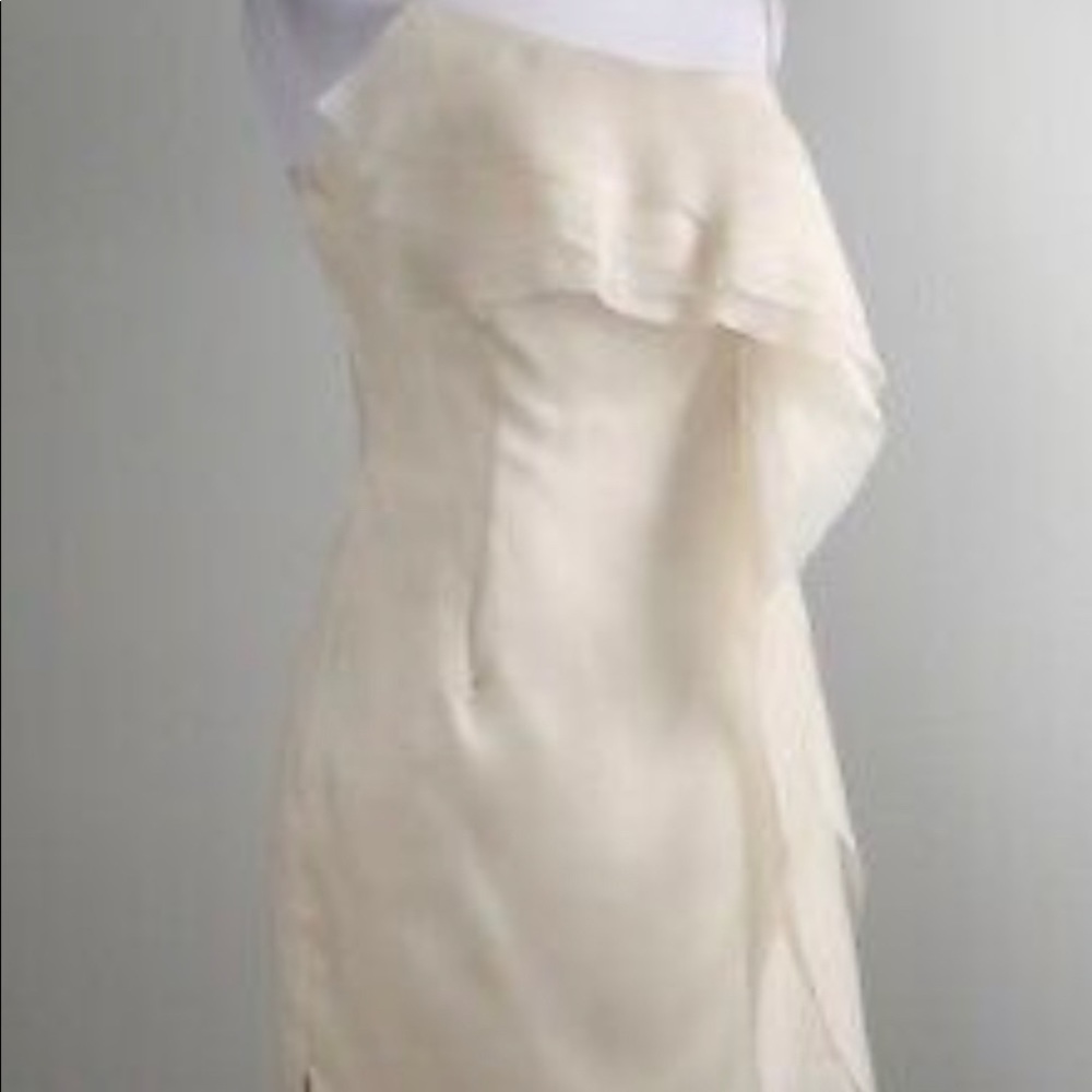 CALVIN KLEIN NWT Tiered Ruffle Asymmetric Cami Evening Dress Size 6